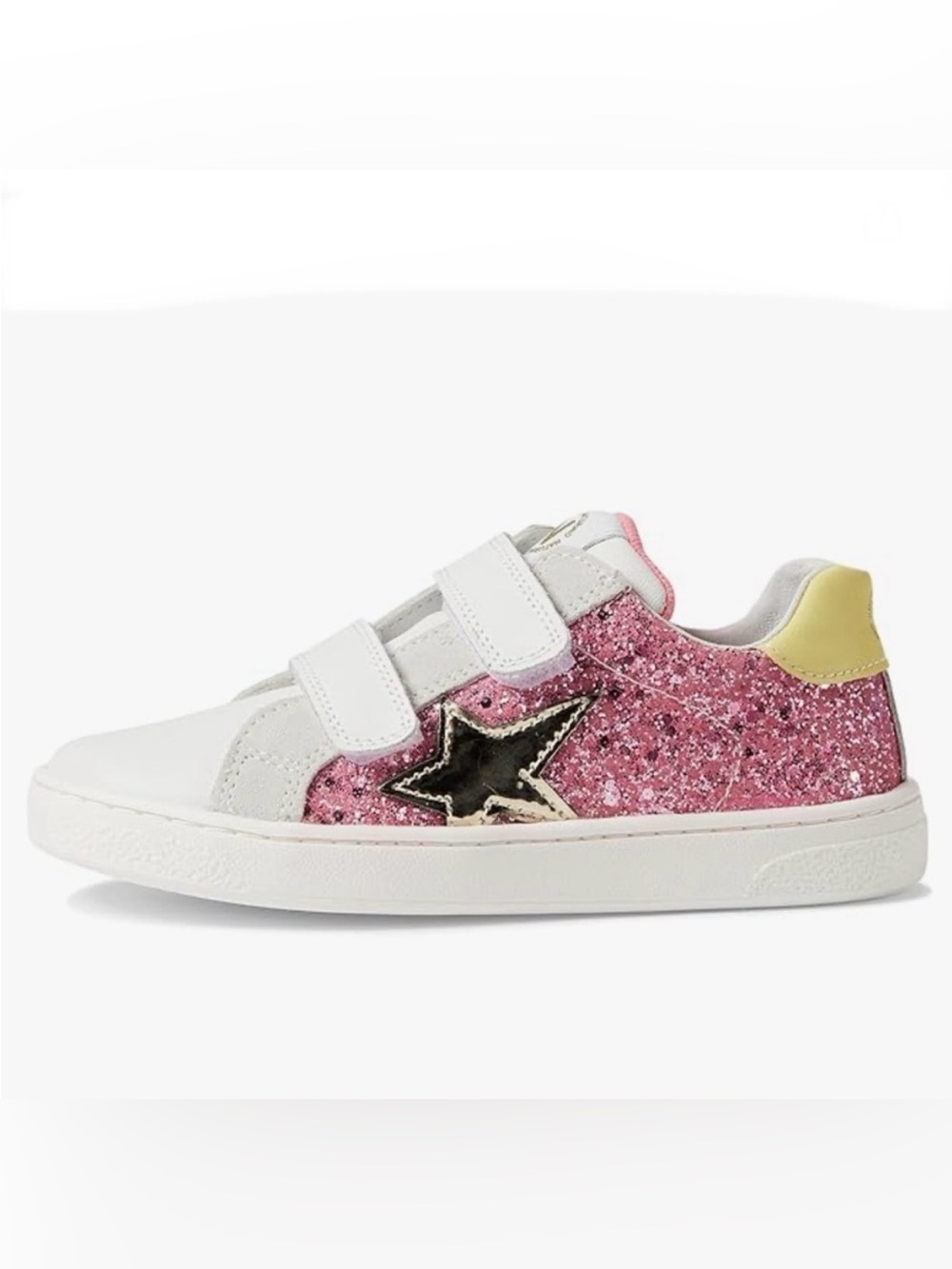NWT Naturino Girl's Pinn Vl Sneaker in White/Fuchsia/Paglia - Picture 1 of 15